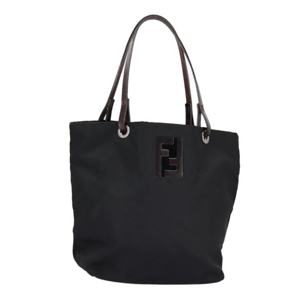 FENDI Hand Bag Nylon Black - Picture 1 of 12